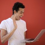 Man, laptop, meeting — How to Clean Doors and Windows
