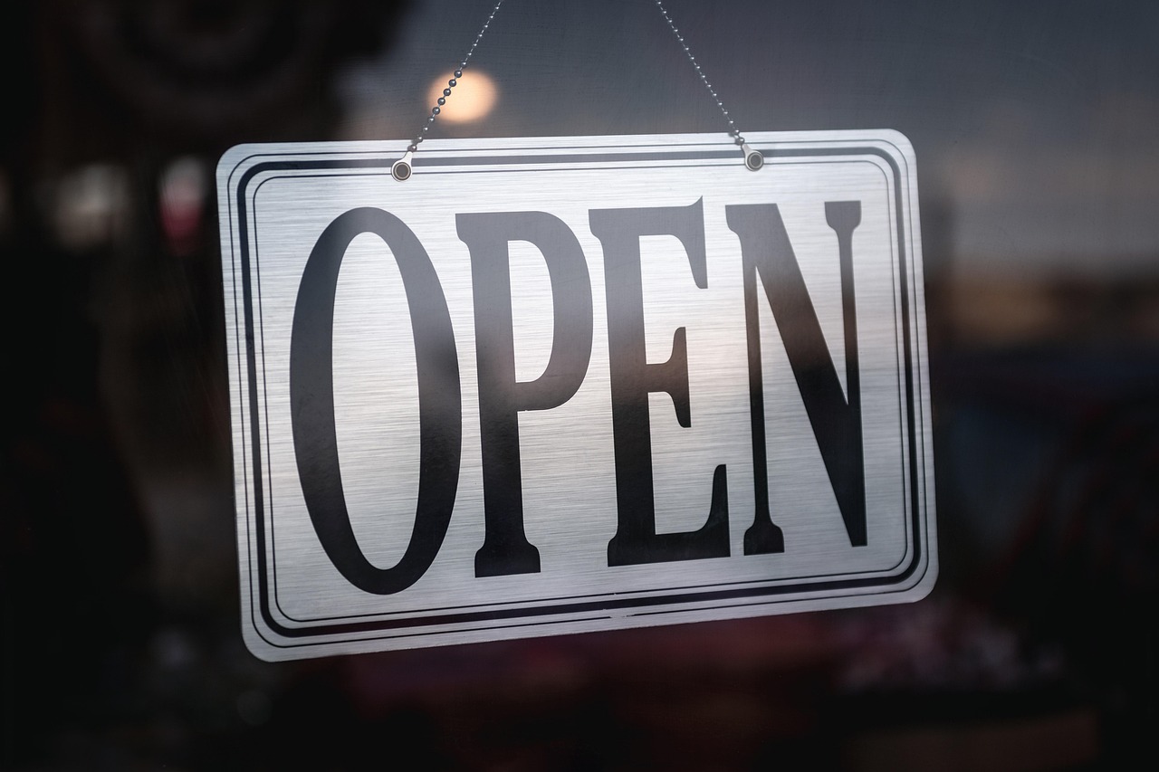 Sign, open sign, signage — Using The Flexographic Label Printing Capabilities For Unique Film Requirements